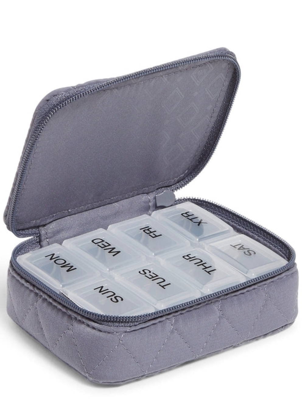 Vera Bradley Carbon Gray Travel Pill Case